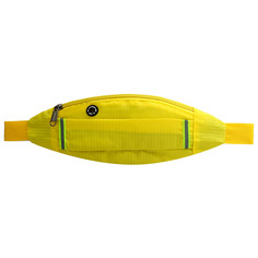 Сумка спортивная на пояс 29 × 10 см, 2 отделения, цвет жёлтый Onlitop