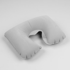 Подушка для шеи дорожная, надувная, 38 × 24 см, цвет серый Queen Fair