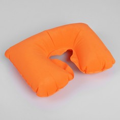 Подушка для шеи дорожная, надувная, 38 × 24 см, цвет оранжевый Queen Fair