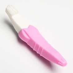 Зубная щетка, силиконовая, цвет розовый