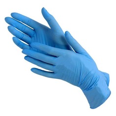 Перчатки неопудренные SPECTRUM GRADE одноразовые, размер: M, нитрил, 200шт, цвет голубой [lb-3.0] Noname