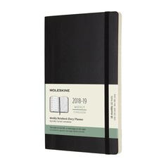 Еженедельник Moleskine Academic Soft WKNT, датированный на 18 месяцев, 208стр., Large, черный