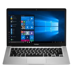 Ноутбук PRESTIGIO SmartBook 141С4, 14.1", IPS, AMD A4 9120e 1.5ГГц, 4ГБ, 64ГБ SSD, AMD Radeon R3, Windows 10 Professional, PSB141C04CGP_DG_CIS, серебристый