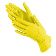 Перчатки неопудренные одноразовые, размер: L, нитрил, 100шт, цвет желтый [tn 382] Noname