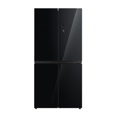 Холодильник Hyundai CM5005F трехкамерный черное стекло