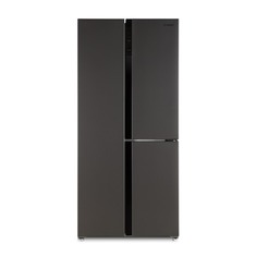 Холодильник Hyundai CS5073FV трехкамерный черная сталь