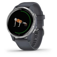 Смарт-часы GARMIN Venu, 43.2мм, 1.2", синий/серебристый / синий [010-02173-03]