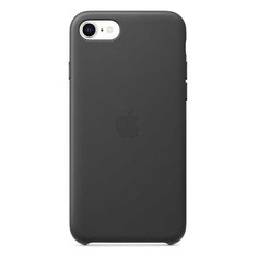 Чехол (клип-кейс) Apple Leather Case, для Apple iPhone SE 2020, черный [mxym2zm/a]