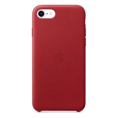 Чехол (клип-кейс) APPLE Leather Case, для Apple iPhone SE 2020, красный [mxyl2zm/a]
