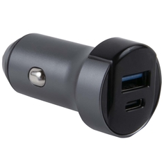 Автомобильное зарядное устройство Red Line Tech USB + Type-C , 3A Grey
