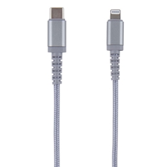Кабель для iPod, iPhone, iPad Red Line Type-C - Lightning MFI, нейлон, серебристый