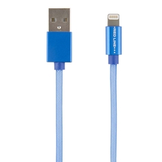 Кабель для iPod, iPhone, iPad Red Line USB - 8-pin MFI fishnet, круглый, синий