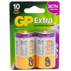 Батарея GP Extra Alkaline D (LR20), 2 шт (13AXNEW-2CR2) Extra Alkaline D (LR20), 2 шт (13AXNEW-2CR2)