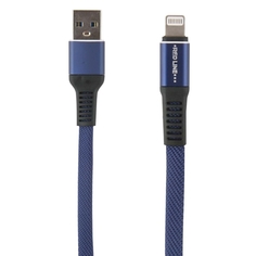 Кабель для iPod, iPhone, iPad Red Line Flat USB - Lightning, синий