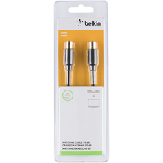 Кабель телевизионный Belkin TV коакс. папа/мама 2м (F3Y057BT2M) TV коакс. папа/мама 2м (F3Y057BT2M)