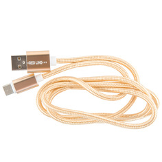 Кабель USB Type-C Red Line 2.0 нейлон золотой
