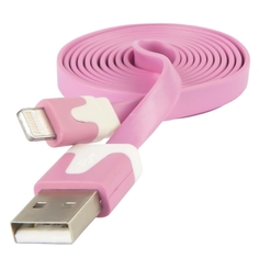 Кабель для iPod, iPhone, iPad Red Line USB - 8-pin, плоский, розовый