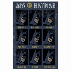 Сувенир Pyramid Постер DC Originals: The Many Moods Of Batman