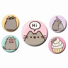 Сувенир Pyramid Значки 5шт. Pusheen: Pusheen Says Hi