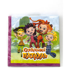 Салфетки бумажные трехслойные ND Play «Сказочный патруль», зелено-голубые