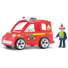 Машинка Efko Пожарный автомобиль с водителем, 17 см