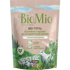 Таблетки для посудомоечной машины BioMio с маслом эвкалипта, 12 шт