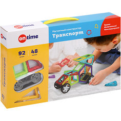 Магнитный конструктор On time "Транспорт", 92 детали