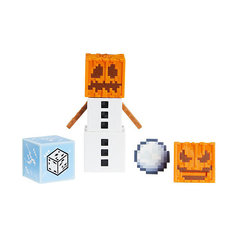 Маленькая фигурка Minecraft Snow Golem, с артикуляцией Mattel