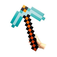 Пиксельная кирка, изумрудная, 45 см, Minecraft Pixel Crew