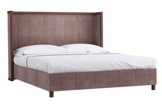 Кровать модерн нежное мерцание (r-home) коричневый 185x140x212 см.