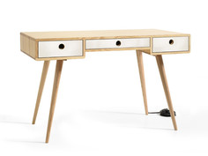 Рабочий стол n cord со встроенными розетками (acwd) белый 120x75x60 см.