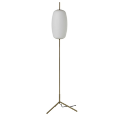 Лампа напольная silk d22 см, белое опаловое стекло (frandsen) белый 45.0x150.0x39.0 см.