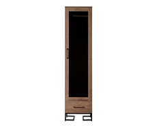 Шкаф-витрина loft (r-home) коричневый 50x210x40 см.