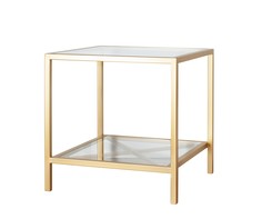 Столик с низкой полкой (for miss) золотой 60.0x60.0x60.0 см.
