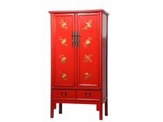 Шкаф (asia home) красный 95x180x55 см.