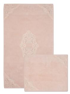 Комплект ковриков для ванной 2 шт. (maco cotton) розовый 60x100x1 см.
