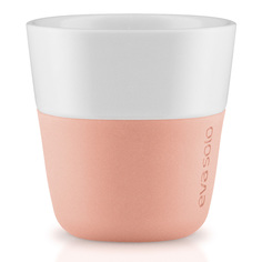 Чашки для эспрессо 2 шт 80 мл персиковый (eva solo) розовый 6 см.