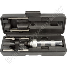 Ударная отвертка автоdело хром 6 насадок футляр 40002 10296