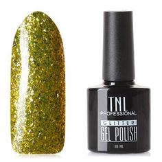 TNL, Гель-лак Glitter №18, Желтый