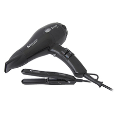 Hairway Professional, Фен Onyx Ionic ceramic 2000W + щипцы-гофре