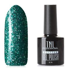 TNL, Гель-лак Glitter №04, Изумрудный