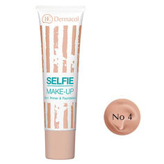 Dermacol, База и тональный крем Selfie Make-up 2 в 1, тон №4