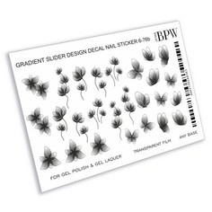 BPW.Style, Слайдер-дизайн «Черные цветы и бабочки» №6-76b, градиент