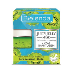 Bielenda, Маска-пилинг для лица Juicy Jelly, киви и кактус, 50 г