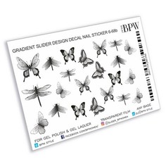 BPW.Style, Слайдер-дизайн «Черные бабочки» №6-68b, градиент