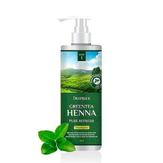 Deoproce, Шампунь Green Tea Henna Pure Refresh, 1000 мл