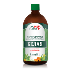 Naturmed, Скипидарная эмульсия для ванн «Белая», 1000 мл