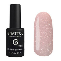 Grattol, База Rubber Glitter №6