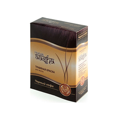 Aasha Herbals, Травяная краска для волос, черный кофе, 6х10 г
