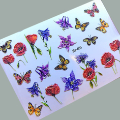 Anna Tkacheva, 3D-слайдер №405 «Цветы. Бабочки»